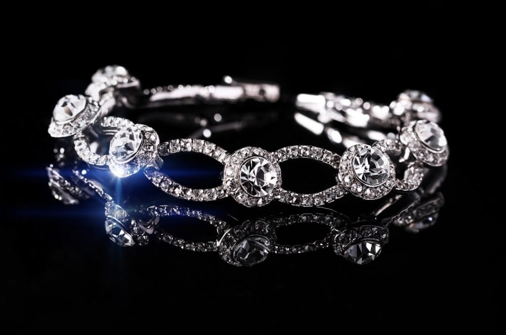 Silver bracelet reflection